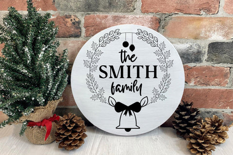 Christmas Family Wreath SVG Design SVG CraftLabSVG 