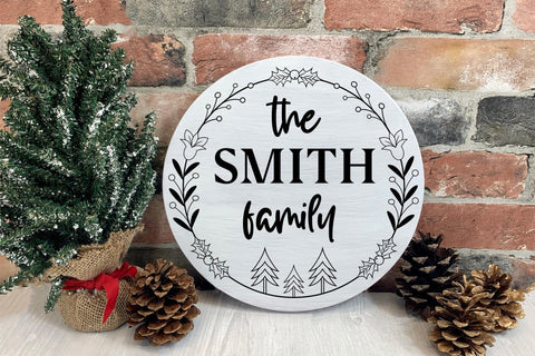 Christmas Family Wreath SVG Design SVG CraftLabSVG 