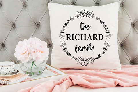 Christmas Family Wreath SVG Design SVG CraftLabSVG 