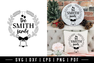 Christmas Family Wreath SVG Design SVG CraftLabSVG 