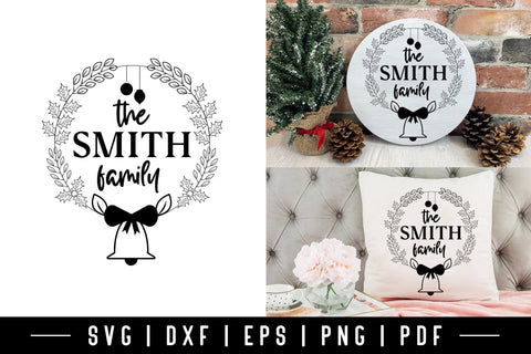 Christmas Family Wreath SVG Design SVG CraftLabSVG 