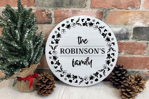 Christmas Family Wreath SVG Design SVG CraftLabSVG 