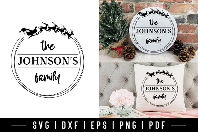 Christmas Family Wreath SVG Design SVG CraftLabSVG 