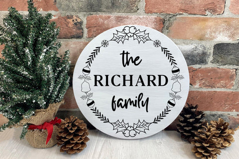 Christmas Family Wreath SVG Design SVG CraftLabSVG 