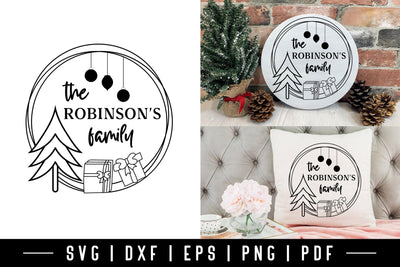Christmas Family Wreath SVG SVG CraftLabSVG 