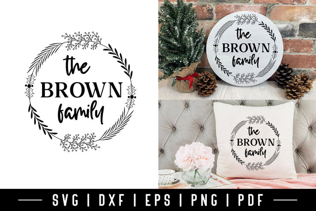 Christmas Family Wreath SVG SVG CraftLabSVG 