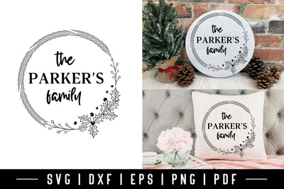 Christmas Family Wreath SVG SVG CraftLabSVG 
