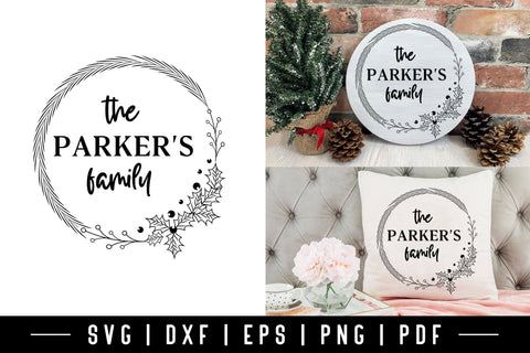 Christmas Family Wreath SVG SVG CraftLabSVG 