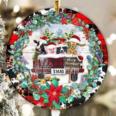 Christmas Farm Animals Ornament Png, Round Christmas Ornament, PNG Instant Download, Xmas Ornament Sublimation Designs Downloads Sublimation CaldwellArt 