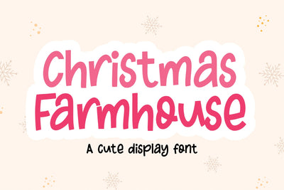 Christmas Farmhouse Font Mozarella 