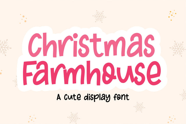 Christmas Farmhouse Font Mozarella 