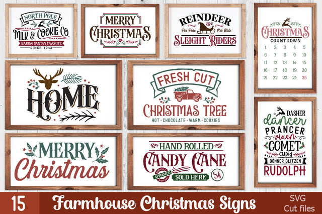Christmas Farmhouse Making Sign Bundle SVG etcify 