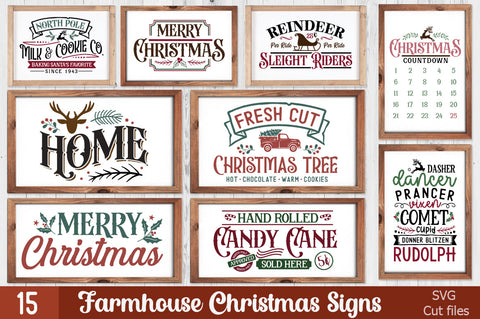Christmas Farmhouse Making Sign Bundle SVG etcify 