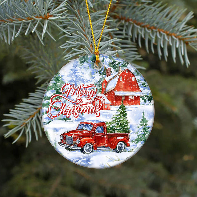 Christmas Farmhouse Ornament Png, Round Christmas Ornament, PNG Instant Download, Xmas Ornament Sublimation Designs Downloads Sublimation CaldwellArt 