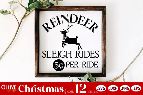 Christmas Farmhouse Signs SVG | Christmas SVG SVG Ollive Studio 