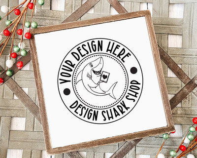 Christmas Farmhouse Square Mockup Photo Mock Up Photo Design Shark 