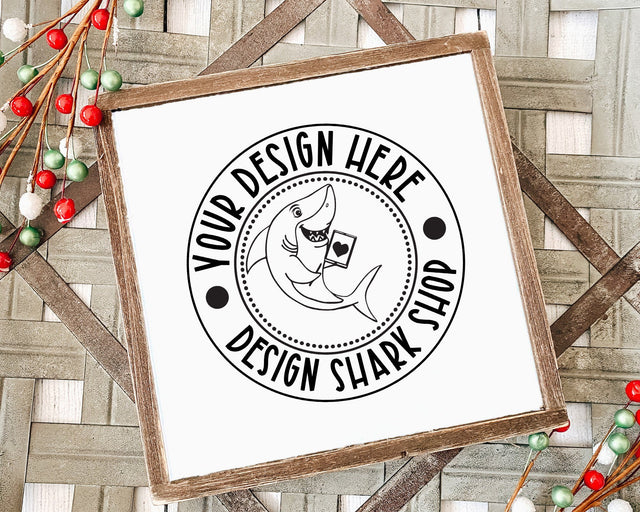 Christmas Farmhouse Square Mockup Photo Mock Up Photo Design Shark 