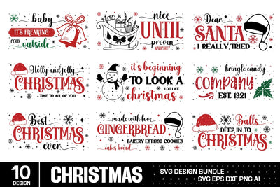 Christmas Farmhouse Svg Bundle SVG designmaster24 