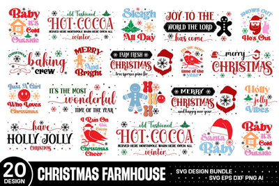 Christmas Farmhouse Svg Bundle SVG designmaster24 