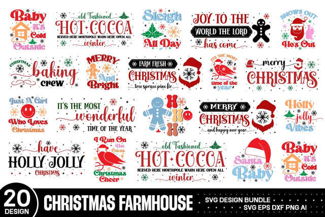 Christmas Farmhouse Svg Bundle SVG designmaster24 