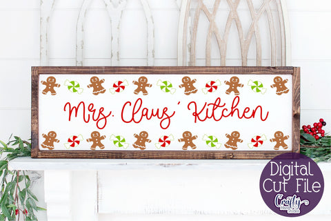 Christmas Farmhouse Svg, Mrs. Claus Kitchen Cut File SVG Crafty Mama Studios 