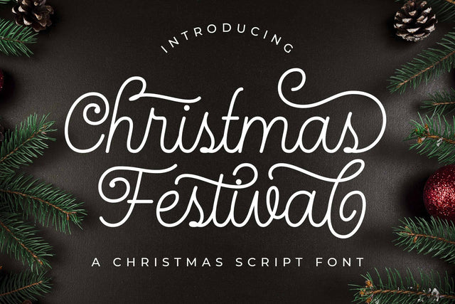 Christmas Festival Font love script 