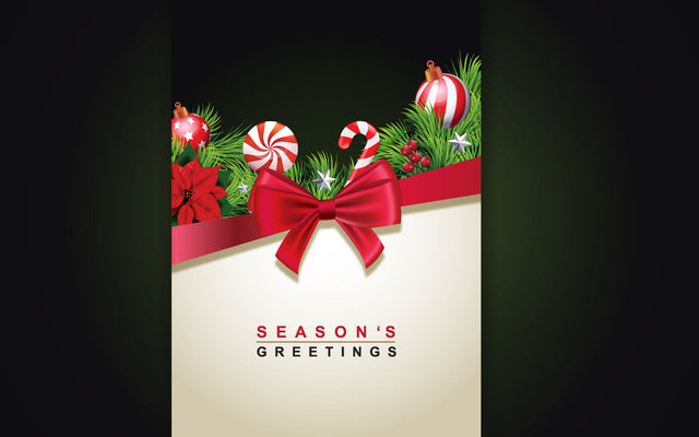 Christmas fir branches and red satin bow Poster SVG naemmiah021 