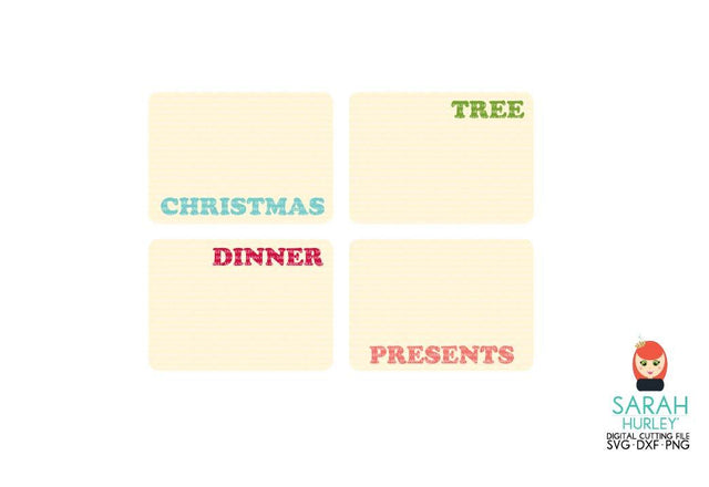 Christmas Flashcards SVG Sarah Hurley 