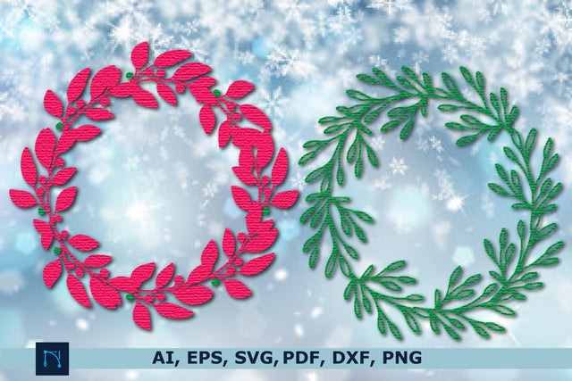 Christmas floral Wreath SVG bundle SVG MD JOYNAL ABDIN 