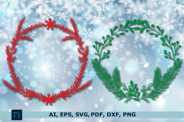 Christmas floral Wreath SVG bundle SVG MD JOYNAL ABDIN 