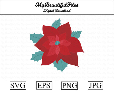 Christmas Flower SVG MyBeautifulFiles 