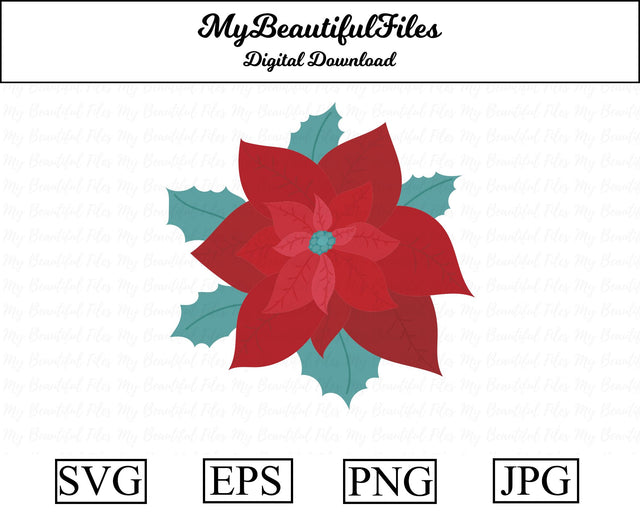 Christmas Flower SVG MyBeautifulFiles 