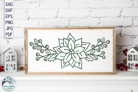 Christmas Flowers SVG SVG Wispy Willow Designs 