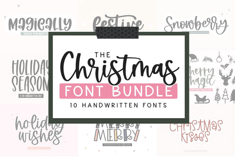 Christmas Font Bundle Font KA Designs 