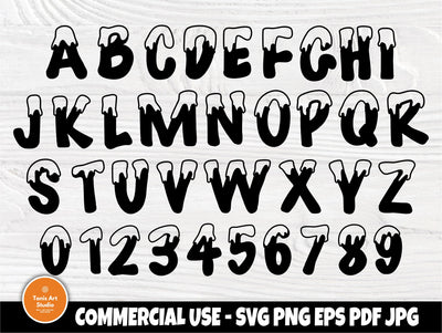 Christmas font SVG | Christmas letters svg | Christmas svg | Letters CUT FILES | Christmas alphabet svg | Snow font svg | Winter font svg SVG TonisArtStudio 