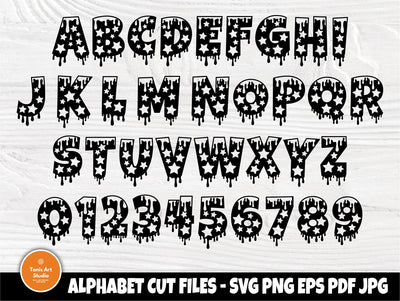 Christmas Font SVG Cut Files, Dripping Svg, Winter SVG TonisArtStudio 