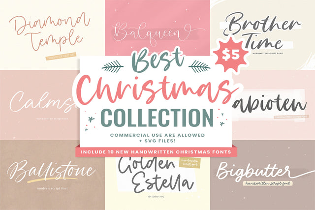 Christmas Fonts bundle Font Timur type 