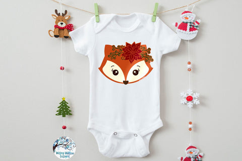 Christmas Fox SVG SVG Wispy Willow Designs 