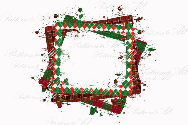 Christmas Frame | Buffalo Plaid Frame | Blank Frame | Glitter Frame | Sublimation | PNG | Christmas Clipart | Frame Sublimation ArtStudio 