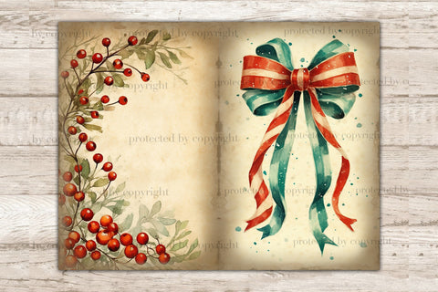 Christmas Frame Junk Journal Page | Xmas Printable SVG GlamArtZhanna 