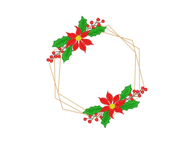 Christmas Frame Machine Embroidery Design, 4 sizes, Instant Download Embroidery/Applique DESIGNS Nino Nadaraia 