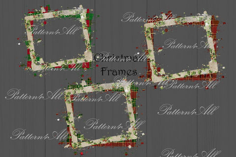 Christmas Frame Set,Christmas Plaid Frame PNG,Plaid Background,Transparent Sublimation Design,Buffalo plaid print,Distressed Sublimation PNG Sublimation ArtStudio 