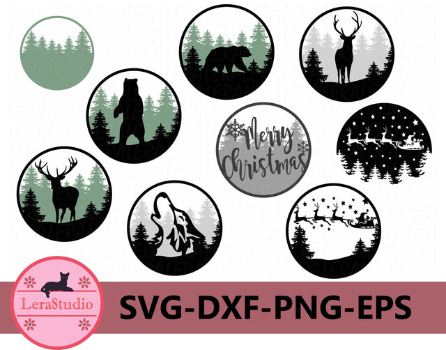 Christmas frames Svg SVG Lerastudio 