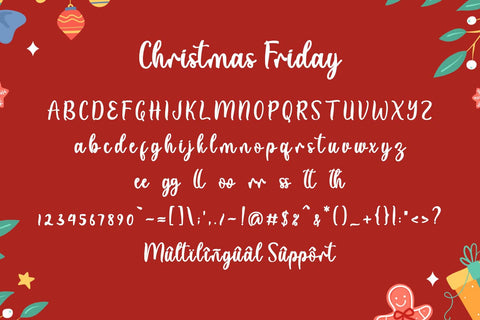 Christmas Friday Font Prasetya Letter 