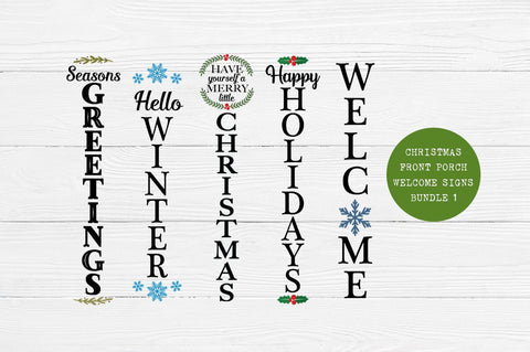 Christmas Front Porch Sign Bundle SVG Simply Cutz 