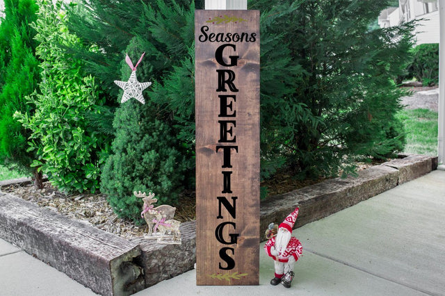 Christmas Front Porch Sign - Seasons Greetings SVG Simply Cutz 