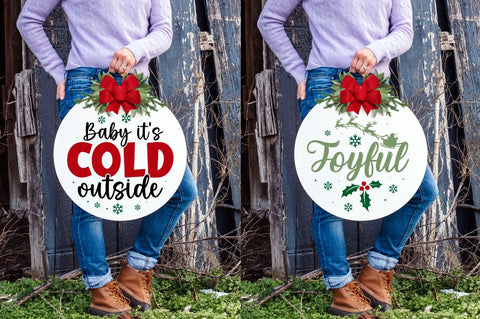 Christmas Fun Round Sign Svg Bundle SVG Regulrcrative 