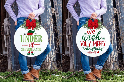 Christmas Fun Round Sign Svg Bundle SVG Regulrcrative 