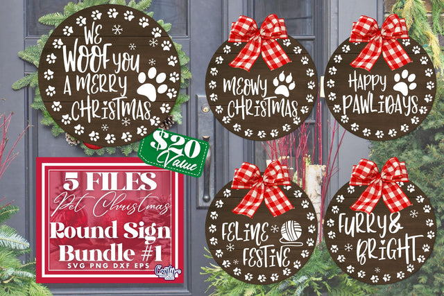 Christmas Fun Sign Svg Bundle, Farmhouse Christmas Wall Decor SVG Crafty Mama Studios 
