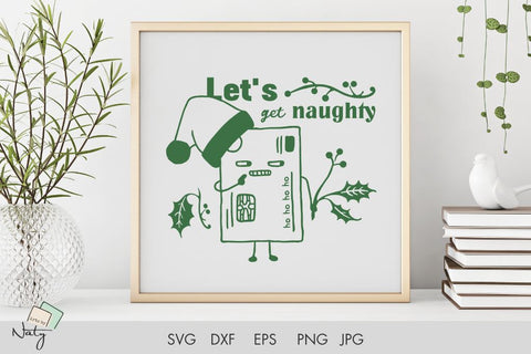Christmas funny credit card illustration. SVG Arts By Naty 